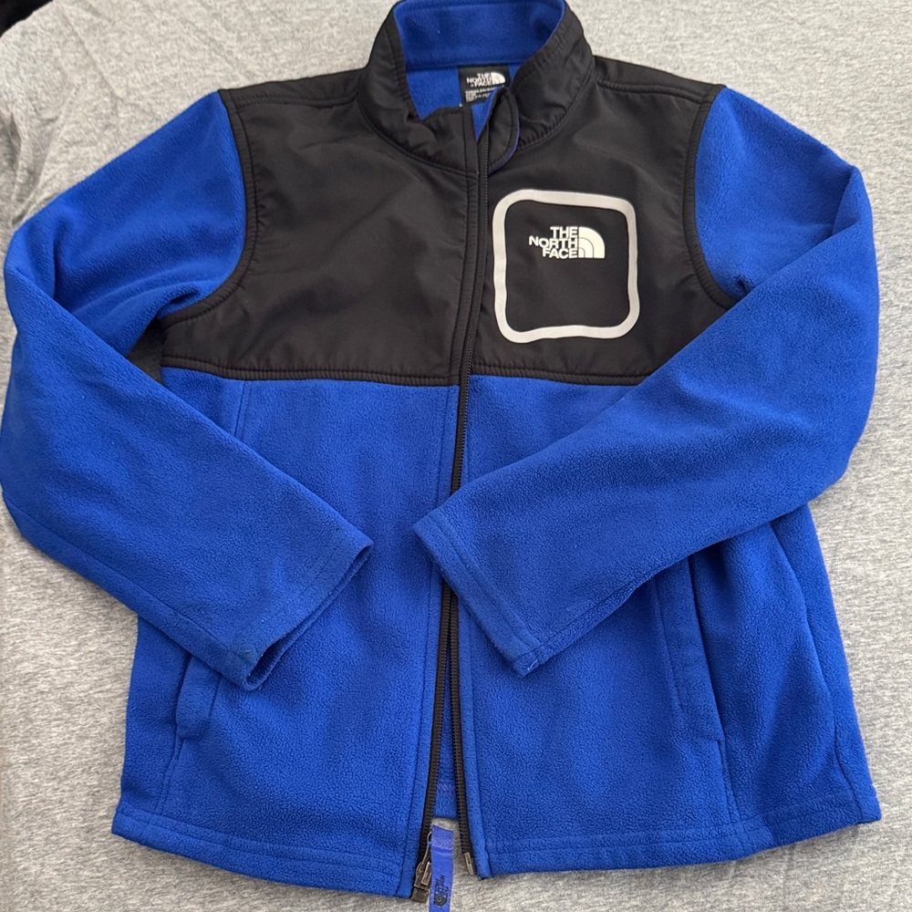 The North Face Kids Royal Blue and Black Fleece Jacket